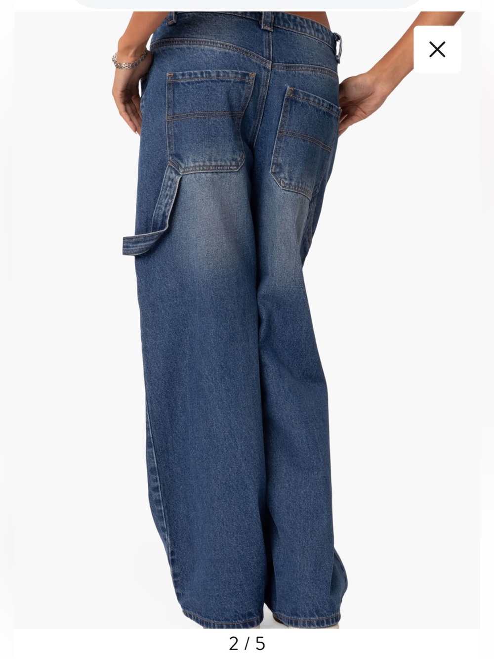 Edikted Size Small High Rise Carpenter Jeans - Picture 2 of 5